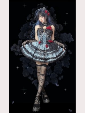 Rose Contract Boned Gothic Lolita Dress (UN100)